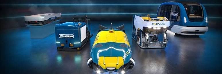Oceaneering robotics and company logo